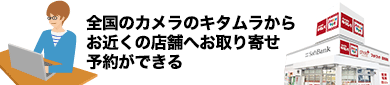 全国のカメラのキタムラからお近くの店舗へ無料でお取り寄せ予約ができる!