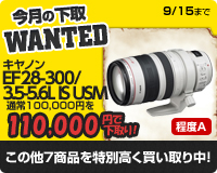 今月の下取りWANTED