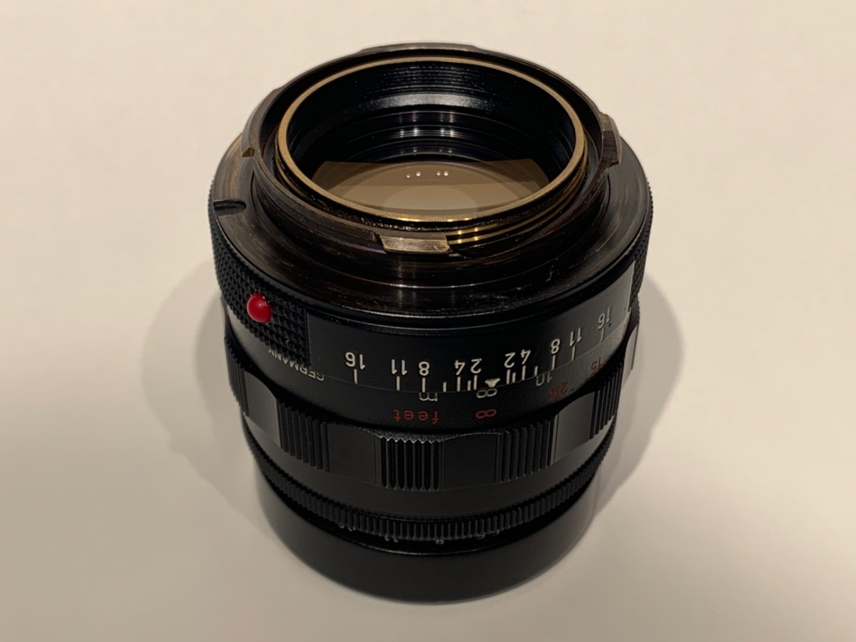 【中古】ライカ ズミルックスM 50mm F1.4 オリジナルブラックペイント 真鍮マウント 逆ローレット