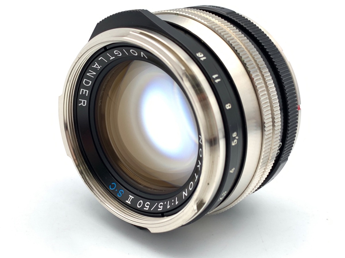 【中古】コシナ フォクトレンダー NOKTON Vintage Line 50mm F1.5 Aspherical II VM Nickel・ブラックペイント SC