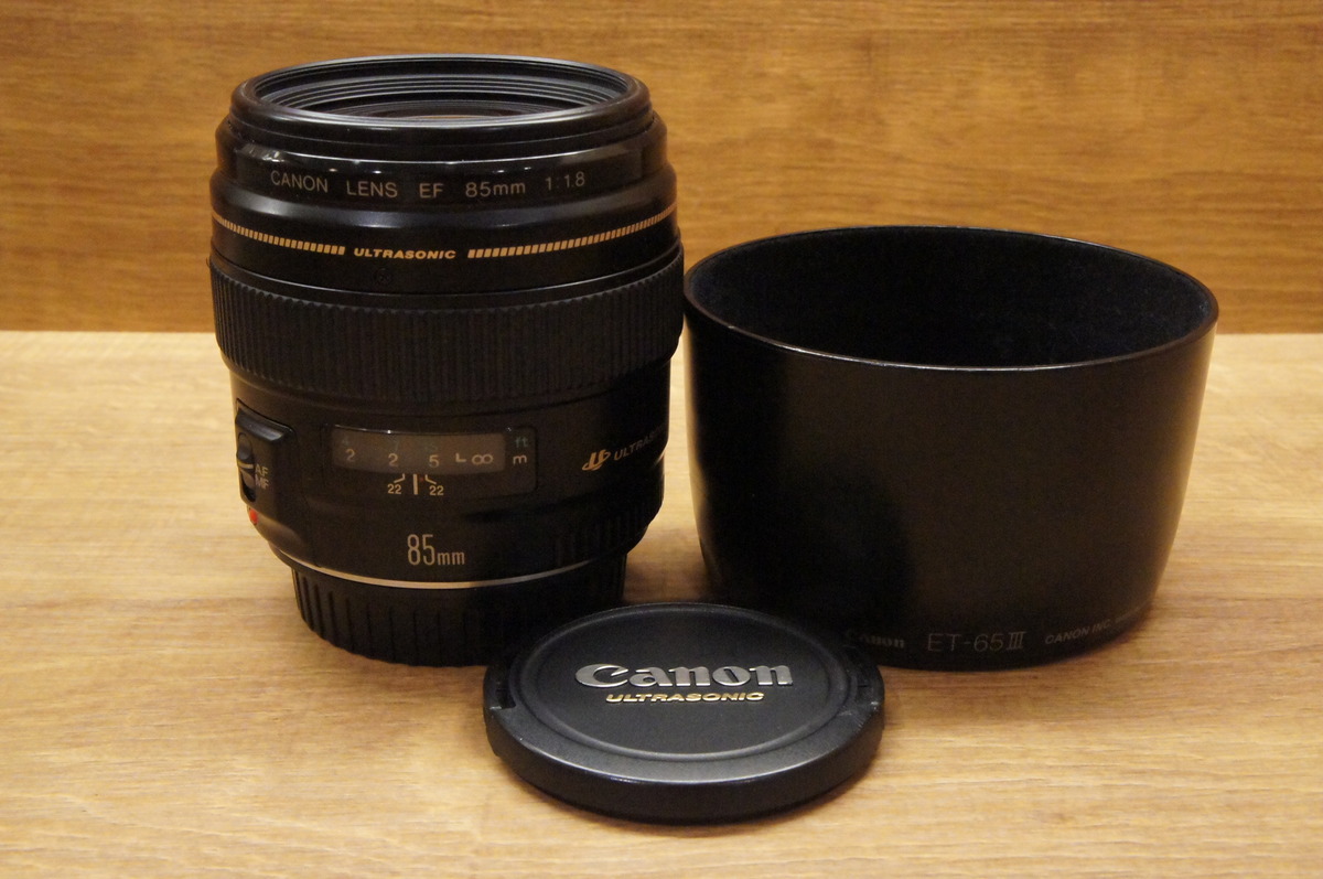 【美品フード付き】Canon EF85mm F1.8 USM　ET-65Ⅲフード