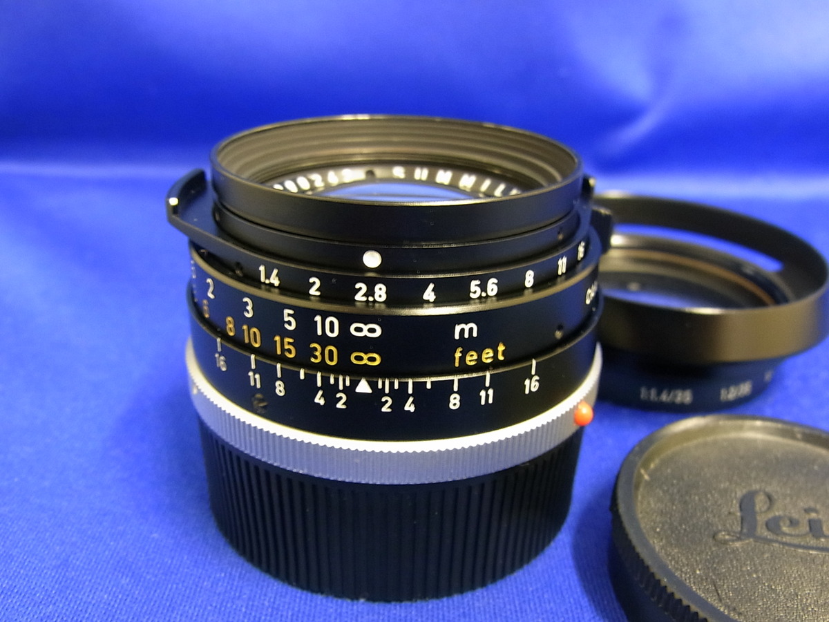 【中古】ライカ ズミルックスM 35/1.4 クロームストッパー付 ブラック