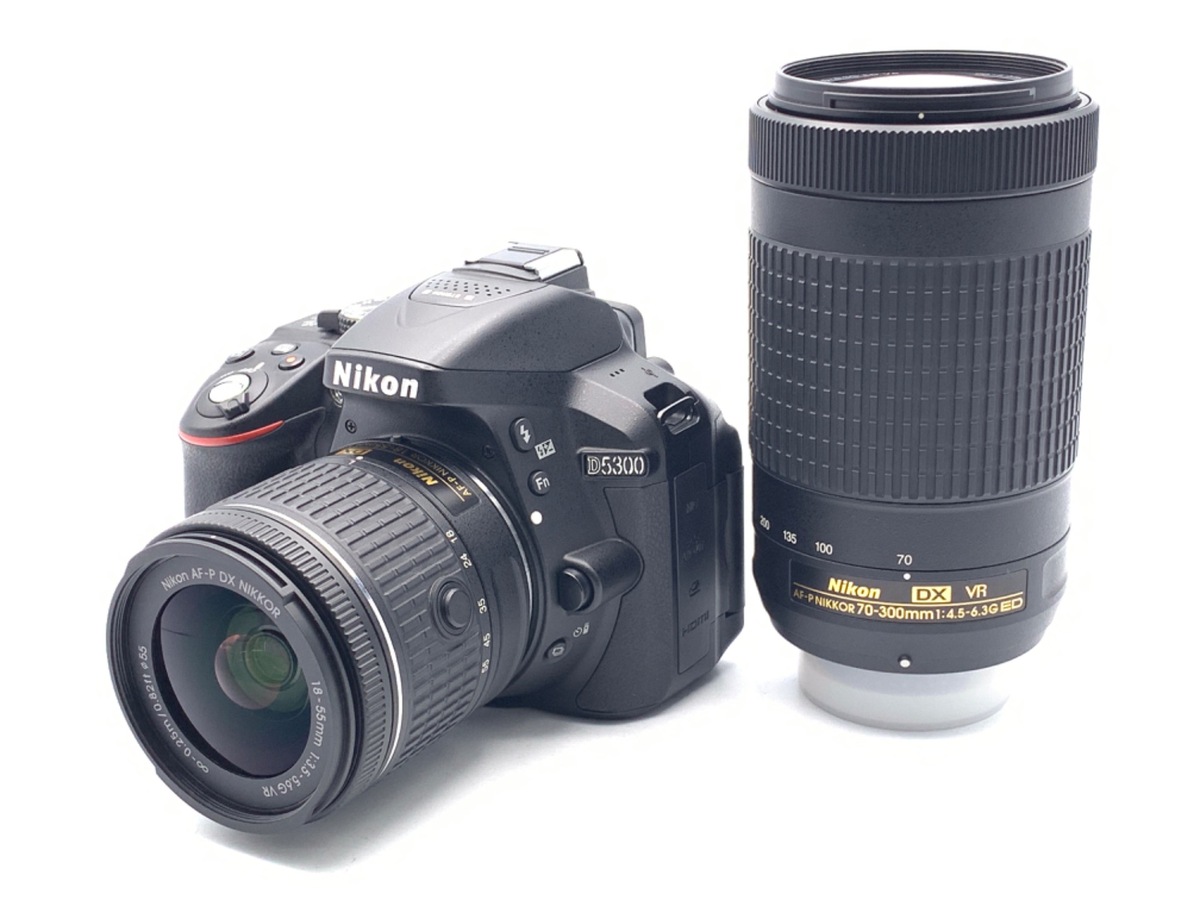 Nikon D5300 18-55 VR2 ダブルズームキットBLACK有コンパクトフラッシュカード