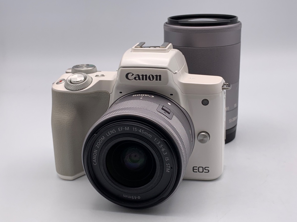 Canon EOS Kiss M ダブルズームキット ホワイト - ミラーレス一眼