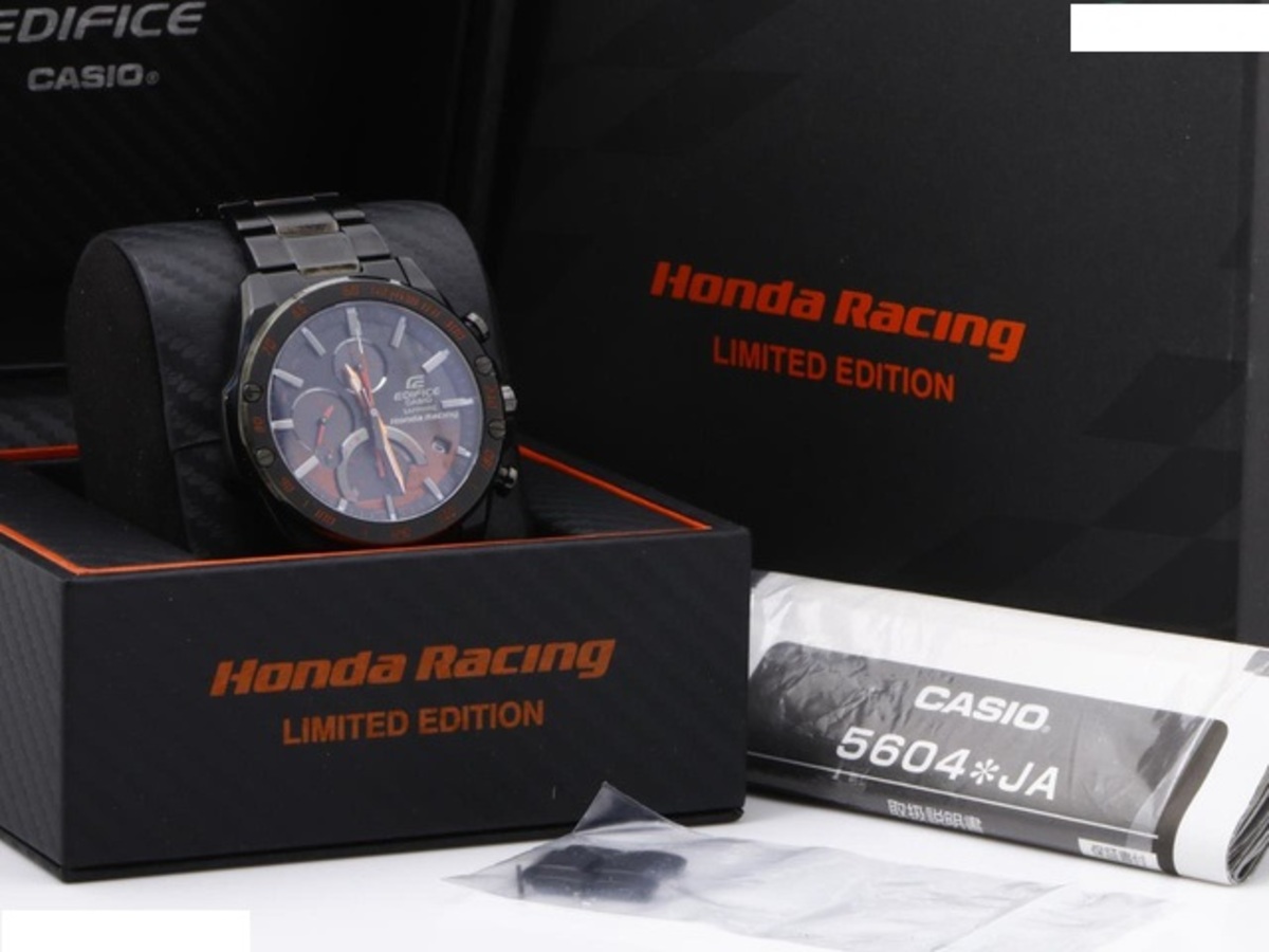 カシオ エディフィス ブラック EQB-1000HR-1AJR ステンレススティール Honda Racing リミテッドエディション