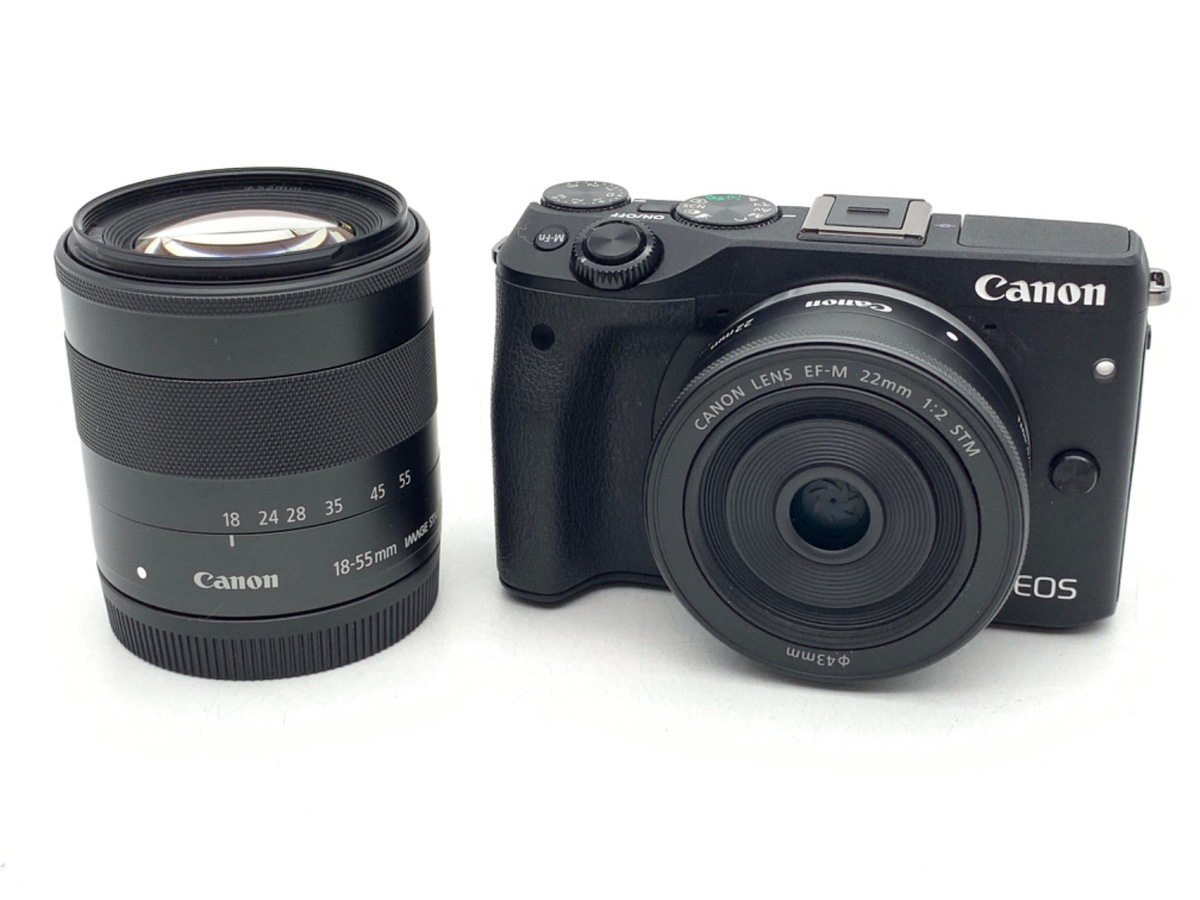 Canon eos m3 wレンズキット ブラック単焦点レンズ - ミラーレス一眼