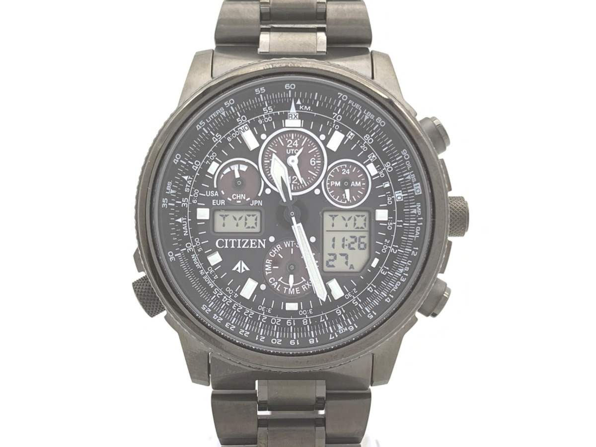 中古：A(美品)】シチズン プロマスター SKY ブラック JY8025-59E